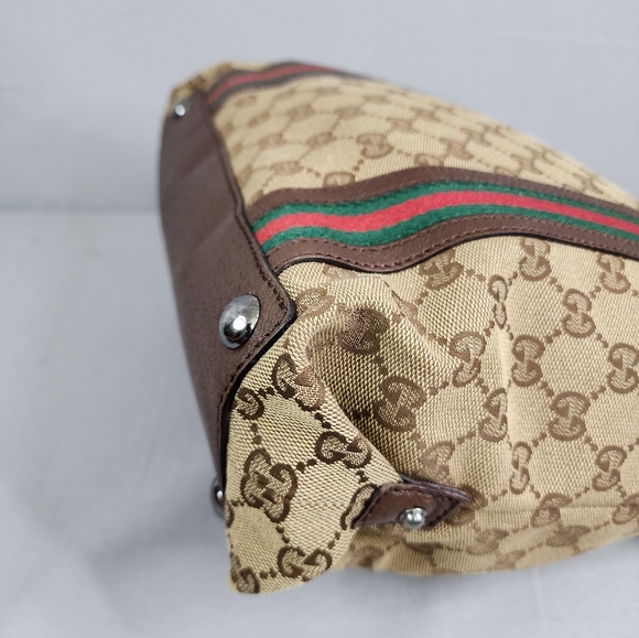 ✨️GUCCI GG Canvas Web Belted Handle Tall Tote Bag - Picture 10 of 16